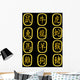 Golden Chinese Zodiac on a Black Background Wall Mural