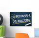 Kreidetafel mit EUROWAHL 2014 