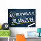 Kreidetafel mit EUROWAHL 2014 
