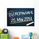 Kreidetafel mit EUROWAHL 2014 