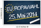 Kreidetafel mit EUROWAHL 2014 
