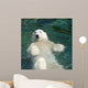Polar bear (Ursus maritimus) swimming in the water Wall Mural