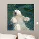 Polar bear (Ursus maritimus) swimming in the water Wall Mural