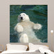Polar bear (Ursus maritimus) swimming in the water Wall Mural