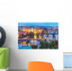 Evening scenery of Prague, Czech Republic Wall Mural