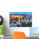 Evening scenery of Prague, Czech Republic Wall Mural