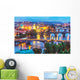Evening scenery of Prague, Czech Republic Wall Mural
