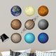 Solar System planets and moon, set 