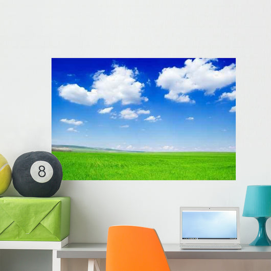 Green Field and Beautiful Wall Decal Design 1