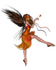 Butterfly Fairy - Orange Wall Decal