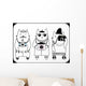cute hipster cats Wall Mural