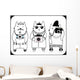 cute hipster cats Wall Mural