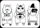 cute hipster cats Wall Mural