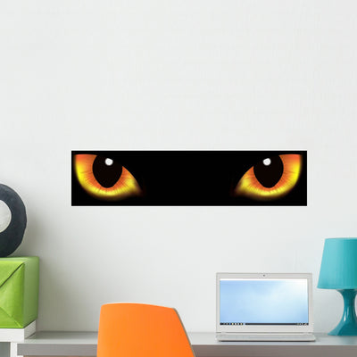 Cat Eyes shown on a wall