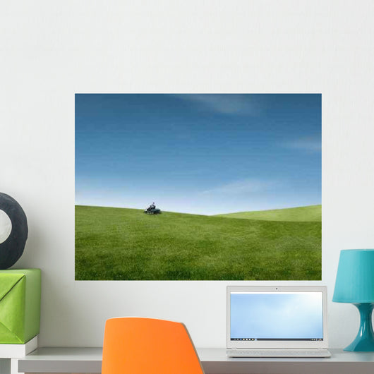 Mowing Lawn Wall Decal