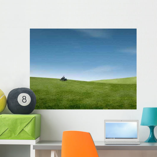 Mowing Lawn Wall Decal