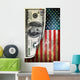 Money and flag Wall Mural