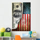 Money and flag Wall Mural