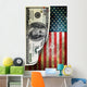 Money and flag Wall Mural