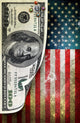 Money and flag Wall Mural