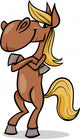 funny horse cartoon illustration Wall Decal