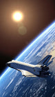 Space Shuttle Orbiting Earth 