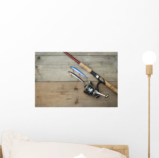 Colorful Lures with Fishing Wall Decal