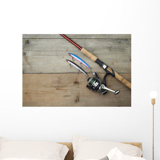 Colorful Lures with Fishing Wall Decal