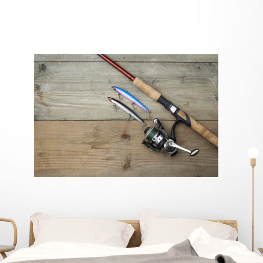 Colorful Lures with Fishing Wall Decal