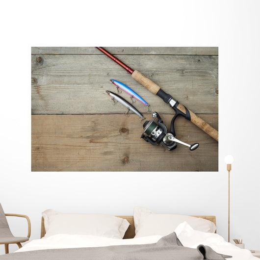 Colorful Lures with Fishing Wall Decal