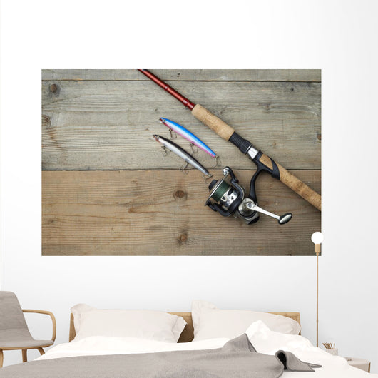 Colorful Lures with Fishing Wall Decal