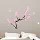 vector cherry tree in blossom with birds 