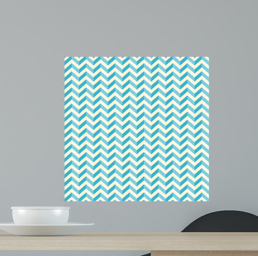Retro Seamless Blue White Wall Decal