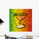colorful martini art Wall Mural