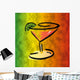 colorful martini art Wall Mural