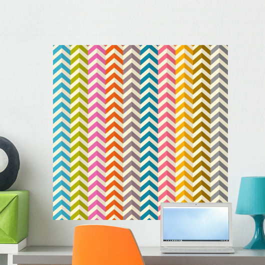 Retro Seamless Colorful Wall Decal