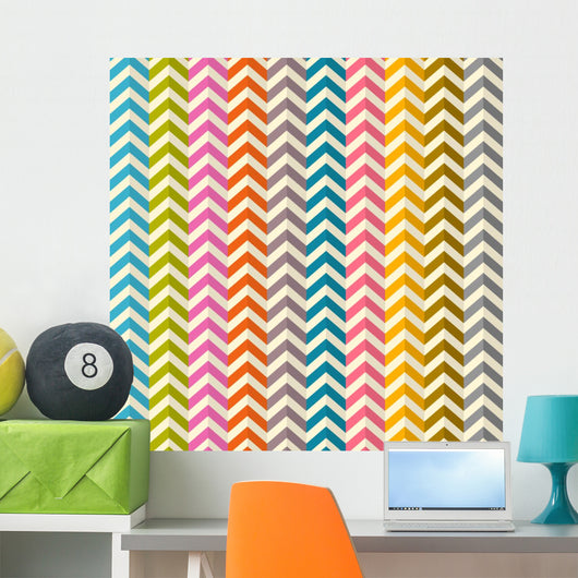 Retro Seamless Colorful Wall Decal