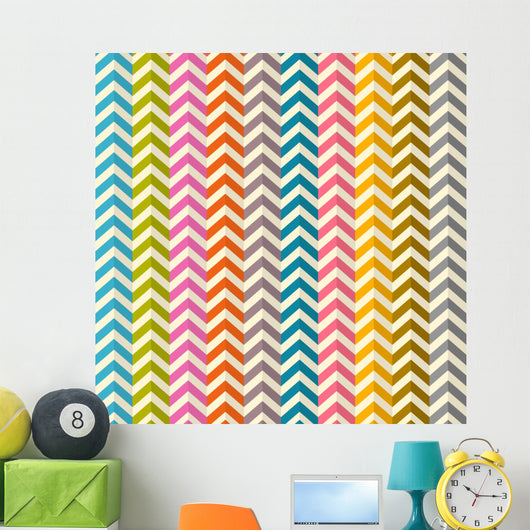 Retro Seamless Colorful Wall Decal