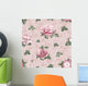 Watercolor Pattern with Rose Wall Decal