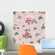 Watercolor Pattern with Rose Wall Decal