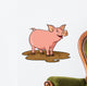 Pig Cartoon Wall Decal