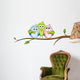 Three birds on a branch  - Part 3 Wall Decal