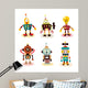 cute robots set Wall Decal