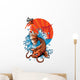 japan koi fish with kanji word Wall Decal