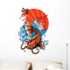 japan koi fish with kanji word Wall Decal