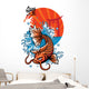 japan koi fish with kanji word Wall Decal