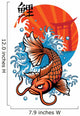 japan koi fish with kanji word Wall Decal
