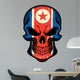 North Korea Flag Painted on Skull 