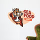 smiling fish seafood restaurant mascot Wall Decal