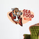 smiling fish seafood restaurant mascot Wall Decal